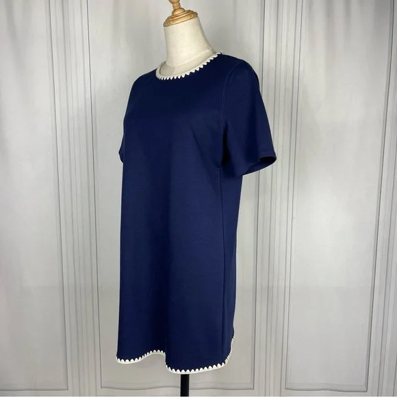 Louche 60's Inspired Mini Dress - Navy &‎ Ivory - Women's Size UK 12 (US 8) - Picture 8 of 14